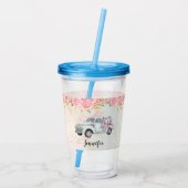  ophaalwagen Rustige Waterverf Acryl Drinkbeker (Achterkant)