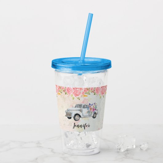  ophaalwagen Rustige Waterverf Acryl Drinkbeker (Achterkant ijs)
