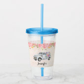  ophaalwagen Rustige Waterverf Acryl Drinkbeker (Voorkant)