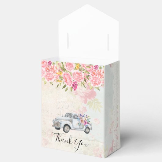 ophaalwagen Rustige Waterverf Bedankdoosjes (Geopend)