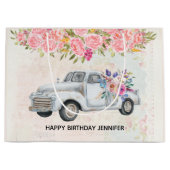  ophaalwagen Rustige Waterverf Birthday Groot Cadeauzakje (Voorkant)