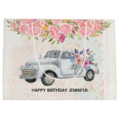  ophaalwagen Rustige Waterverf Birthday Groot Cadeauzakje (Achterkant)