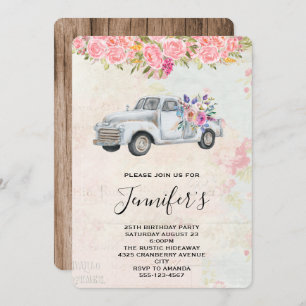  ophaalwagen Rustige Waterverf Birthday Kaart