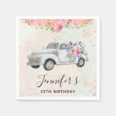  ophaalwagen Rustige Waterverf Birthday Servet (Voorkant)