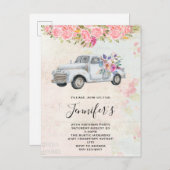 ophaalwagen Rustige Waterverf Birthday Uitnodiging Briefkaart (Voorkant / Achterkant)