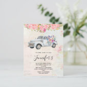 ophaalwagen Rustige Waterverf Birthday Uitnodiging Briefkaart (Staand voorkant)