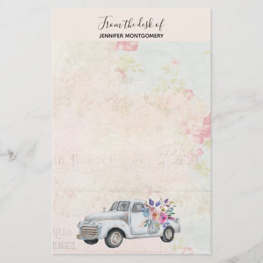  ophaalwagen Rustige Waterverf Briefpapier (Voorkant)