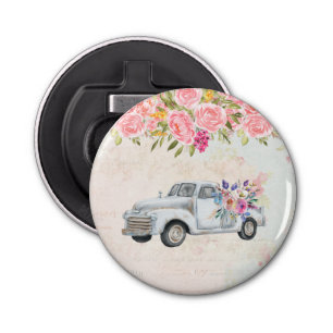  ophaalwagen Rustige Waterverf Button Flesopener