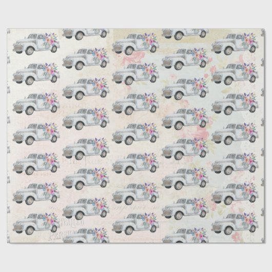  ophaalwagen Rustige Waterverf Cadeaupapier (Vlak)