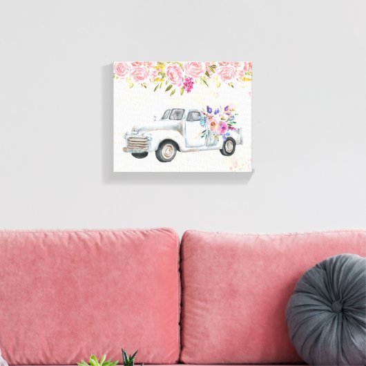 ophaalwagen Rustige Waterverf Canvas Afdruk (Insitu (Woonkamer))