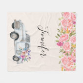  ophaalwagen Rustige Waterverf Fleece Deken (Voorkant (Horizontaal))