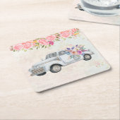  ophaalwagen Rustige Waterverf Kartonnen Onderzetters (Schuin)