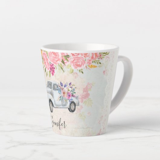  ophaalwagen Rustige Waterverf Latte Mok (Rechterhoek)