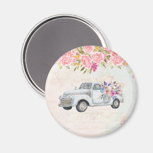  ophaalwagen Rustige Waterverf Magneet (Voorkant / Achterkant)