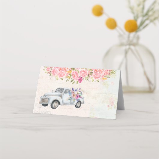  ophaalwagen Rustige Waterverf Plaatskaartje (Voorkant)