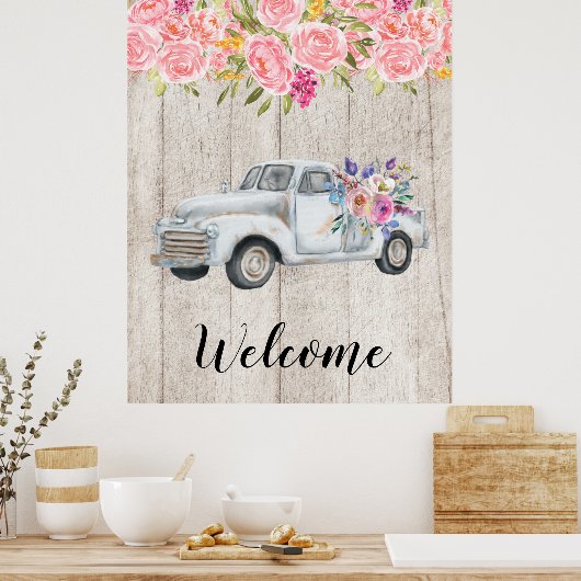  ophaalwagen Rustige Waterverf Poster (Keuken)