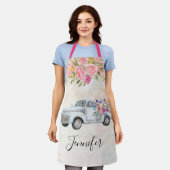  ophaalwagen Rustige Waterverf Schort (Gedragen)