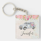  ophaalwagen Rustige Waterverf Sleutelhanger (Voorkant)