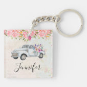  ophaalwagen Rustige Waterverf Sleutelhanger (Achterkant)