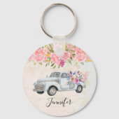 ophaalwagen Rustige Waterverf Sleutelhanger (Voorkant)