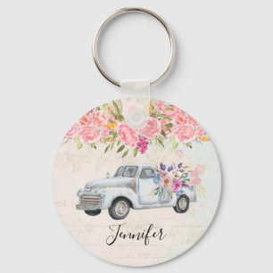 ophaalwagen Rustige Waterverf Sleutelhanger