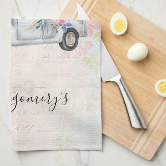 ophaalwagen Rustige Waterverf Theedoek (Quarter Fold)