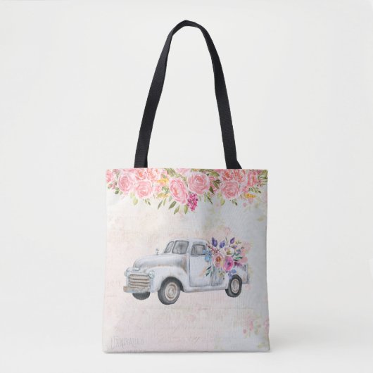 ophaalwagen Rustige Waterverf Tote Bag (Voorkant)