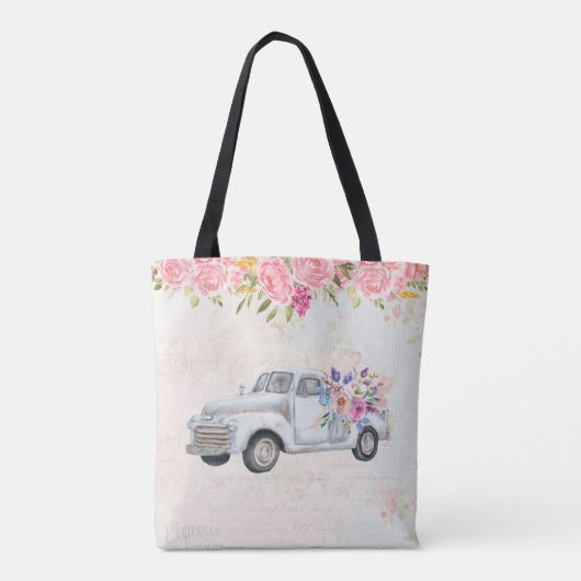 ophaalwagen Rustige Waterverf Tote Bag (Achterkant)
