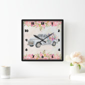  ophaalwagen Rustige Waterverf Vierkante Klok (Huis)