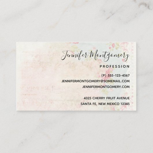  ophaalwagen Rustige Waterverf Visitekaartje (Achterkant)