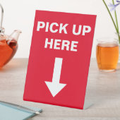 Ophalen hier levering chauffeur om te gaan reclamebord met voetstuk (Insitu)