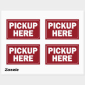 Ophalen Hier tekenen voor restaurant of bedrijf Rechthoekige Sticker (Vel)