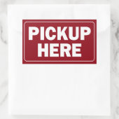 Ophalen Hier tekenen voor restaurant of bedrijf Rechthoekige Sticker (Tas)