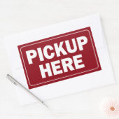 Ophalen Hier tekenen voor restaurant of bedrijf Rechthoekige Sticker (Envelop)