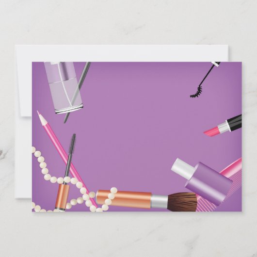 Ophalen - make-up / spa-uitnodiging kaart (Achterkant)