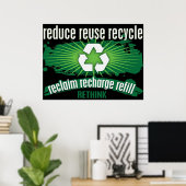 Ophalen, opnieuw laden en Recyclen Poster (Thuiskantoor)
