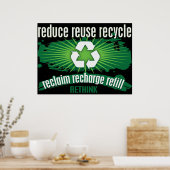 Ophalen, opnieuw laden en Recyclen Poster (Keuken)
