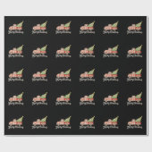 Ophalingstruck Rode Buffalo Plaid Prettig Kerstfee Cadeaupapier (Vlak)