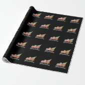 Ophalingstruck Rode Buffalo Plaid Prettig Kerstfee Cadeaupapier (Uitgerold)