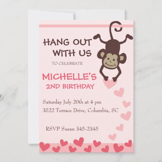 Ophangen Birthday Party Kaart (Voorkant)