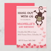 Ophangen Birthday Party Kaart (Voorkant / Achterkant)