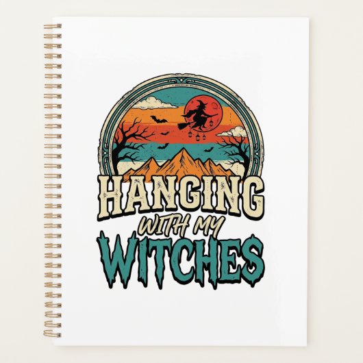 Ophangen Met Mijn Heksen Oude Halloween-ontwerp_1 Planner (Voorkant)