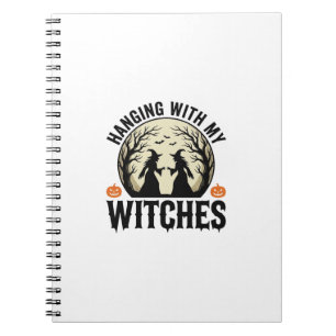 Ophangen Met Mijn Heksen Vintage Halloween-ontwerp Notitieboek