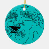 ophangen met moonlight keramisch ornament (Voorkant)