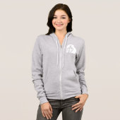 Ophangjas voor vrouwen (grijs) hoodie (Voorkant volledig)