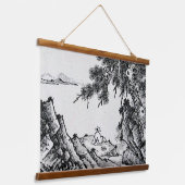 Ophangtapijt oosterlandschap hangend wandkleed (Gebogen)