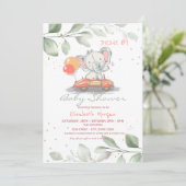 Ophant in auto's, Florence, Baby shower Kaart (Staand voorkant)