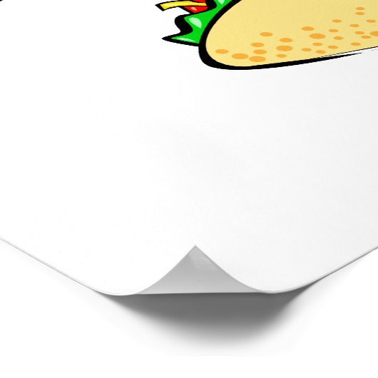 Ophef van hete saus in taco poster (Hoek)