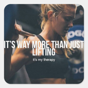 Opheffen is mijn therapie - Women's Gym Workout Vierkante Sticker