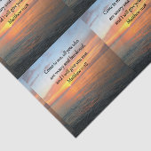 OPHEFFEND MATTHEÜS 11:28 SCHRIFT VERSE ZONSOPGANG TISSUEPAPIER (Detail)